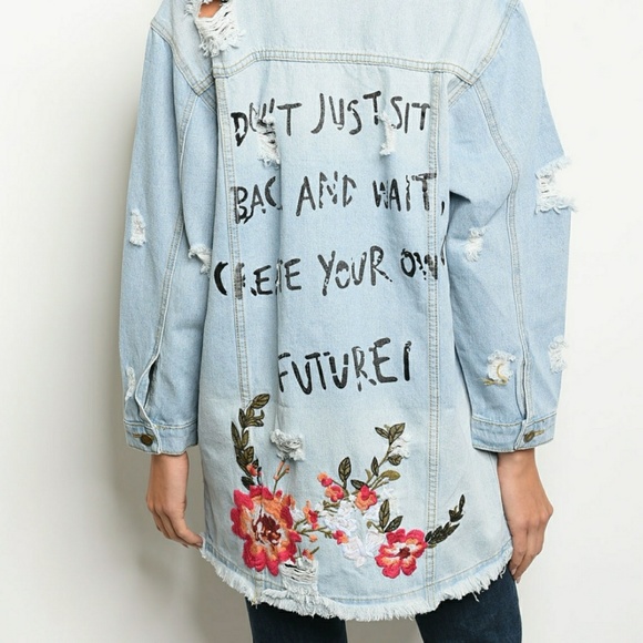 Distressed Denim Jacket - Picture 3 of 5